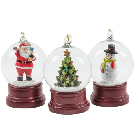 Assorted Mini Holiday Snowglobe Ornament, INDIVIDUALLY SOLD