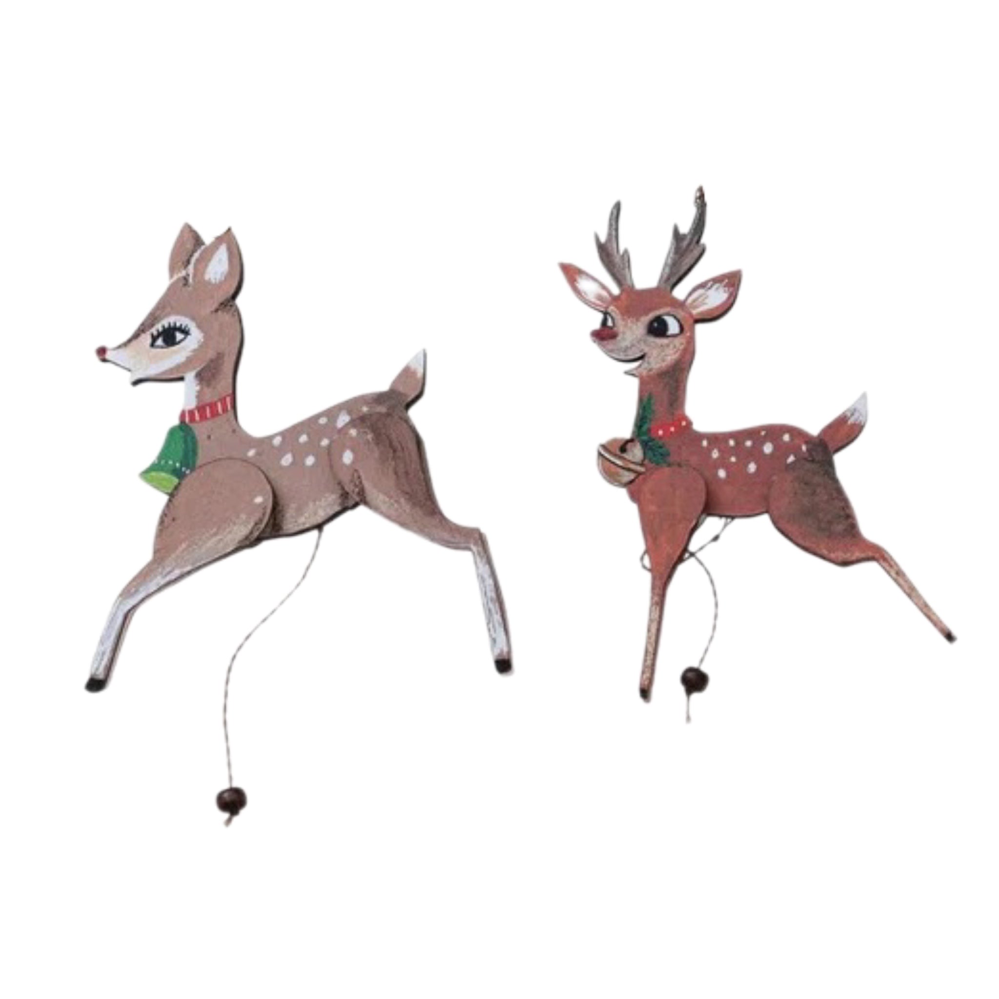 Assorted Deer Pull Ornament, INDIVIDUALLY SOLD