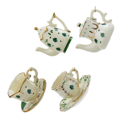 Assorted Irish Teapot & Teacup Ornament, INDIVIDUALLY SOLD