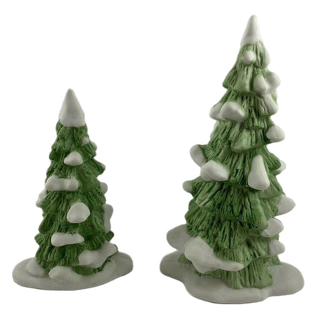Dickens Village Previously Owned Collections: Porcelain Pine Trees, Set Of 2