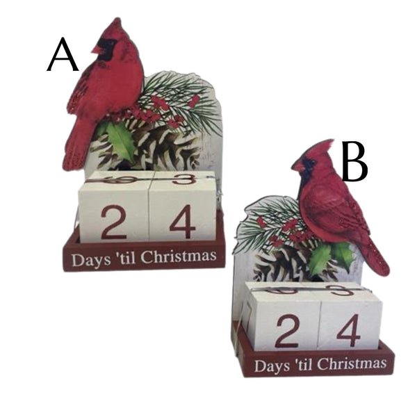 Assorted Cardinal Advent Calendar Countdown With Blocks, INDIVIDUALLY SOLD