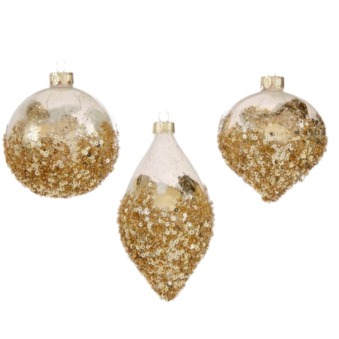 Assorted Gold Glitter Ball, INDIVIDUALLY SOLD