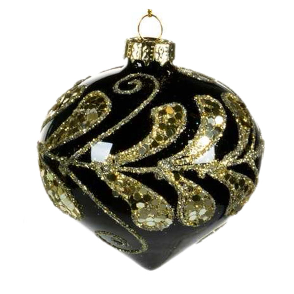 Assorted Black & Gold Swirl Ball, INDIVIDUALLY SOLD