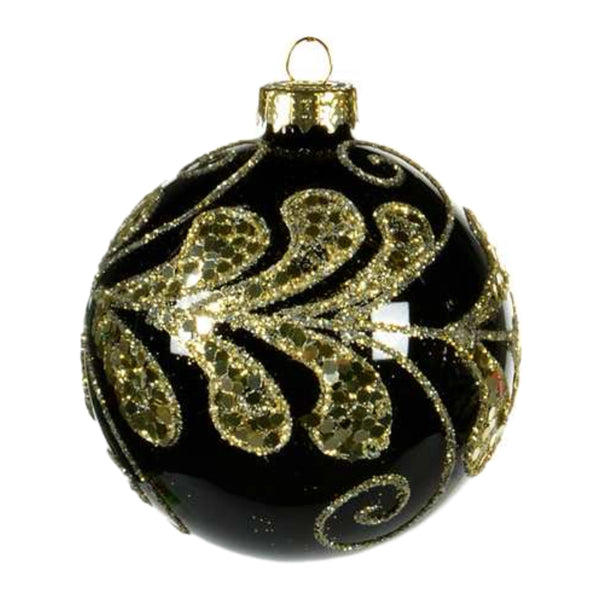 Assorted Black & Gold Swirl Ball, INDIVIDUALLY SOLD