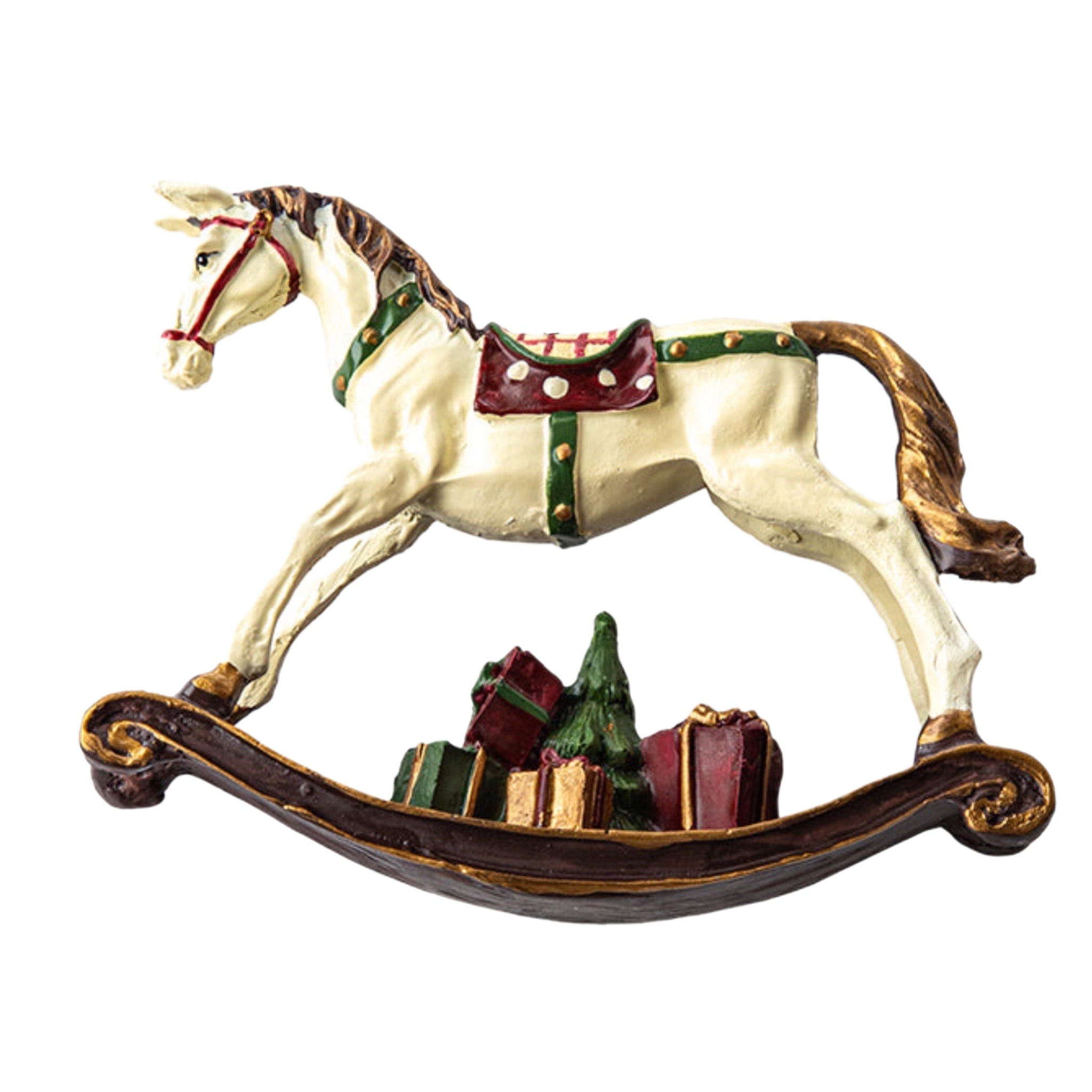 White Rocking Horse Ornament