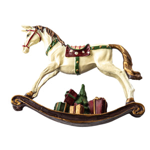 White Rocking Horse Ornament