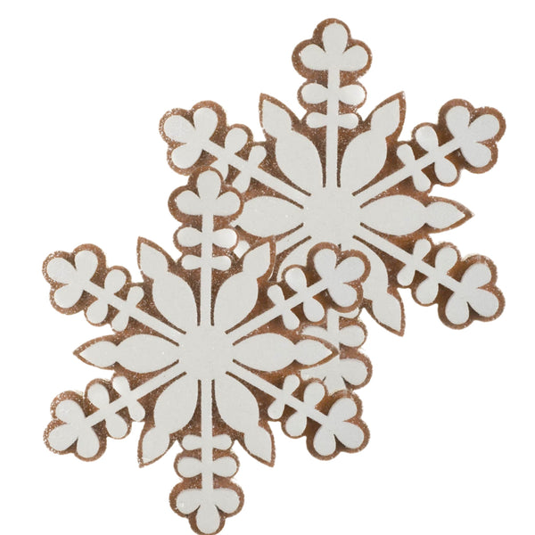 Assorted Large Gingerbread Snowflake Ornament, INDIVIDUALLY SOLD