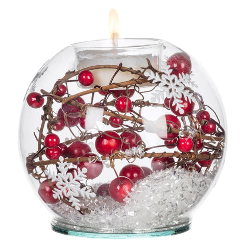 Red Berry Tealight Candle Holder