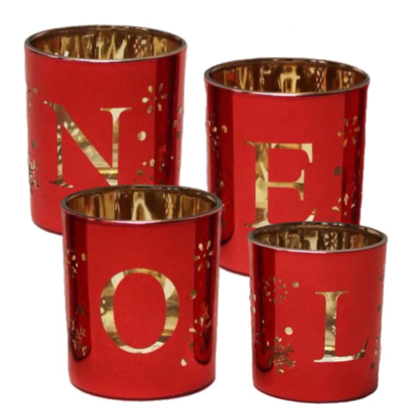Noel Votive Candle Holder, Set Of 4