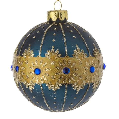 Blue With Gold Motif Ball