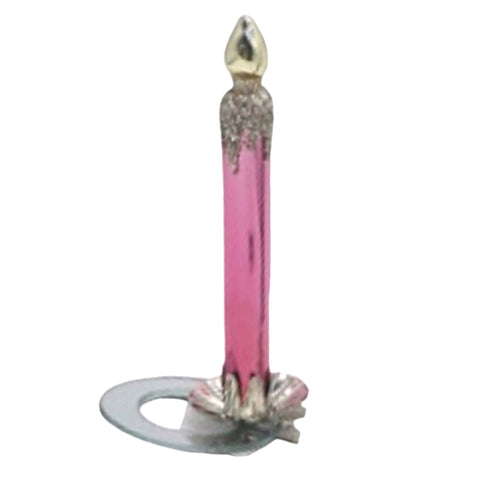 Pink Clip On Candle Ornament