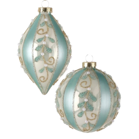 Assorted Turquoise Floral Ball, INDIVIDUALLY SOLD