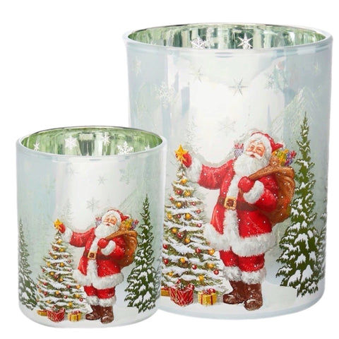 Assorted Santa Votive Candle Holder, INDIVIDUALLY SOLD