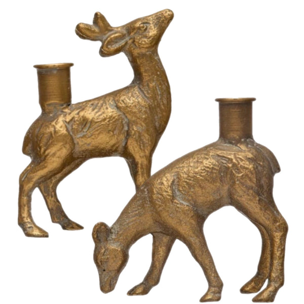 Assorted Deer Taper Candle Holder, INDIVIDUALLY SOLD
