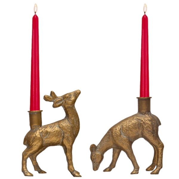 Assorted Deer Taper Candle Holder, INDIVIDUALLY SOLD