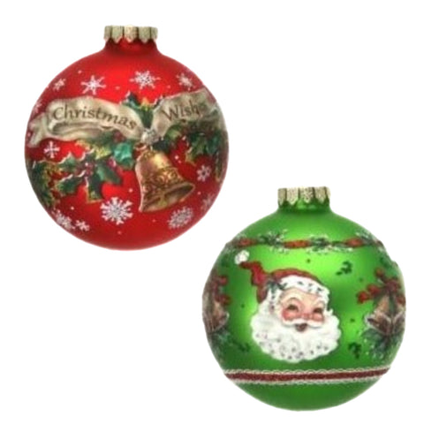 Assorted Santa And Bells Ball, INDIVIDUALLY SOLD