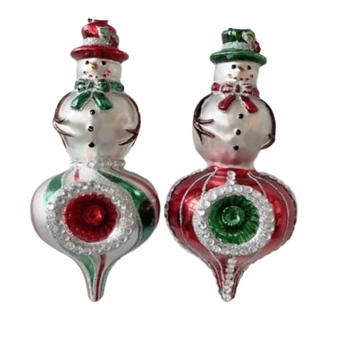 Assorted Snowman Finial Ball, INDIVIDUALLY SOLD