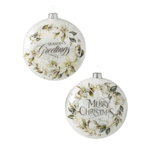 Assorted Floral Disk With Saying, INDIVIDUALLY SOLD