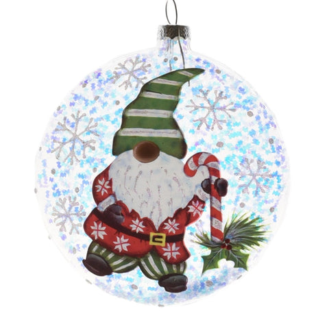 Gnome With Candy Cane Disk