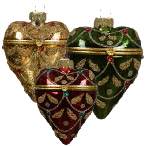 Assorted Kismet Heart Ornament, INDIVIDUALLY SOLD