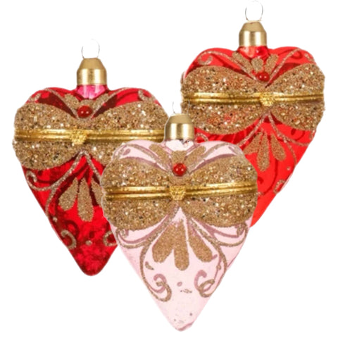 Assorted Kismet Heart Ornament, INDIVIDUALLY SOLD