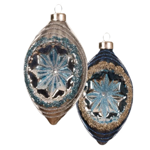 Assorted Blue Reflector Teardrop Ball, INDIVIDUALLY SOLD