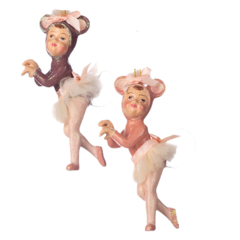 Assorted Mouse Girl Ballerina Ornament, INDIVIDUALLY SOLD