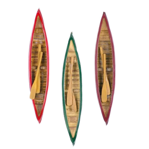 Assorted Canoe Ornament, INDIVIDUALY SOLD