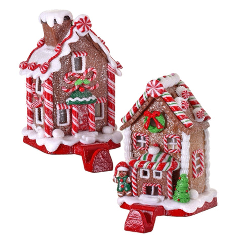 Assorted Gingerbread House Stocking Holder, INDIVIDUALLY SOLD