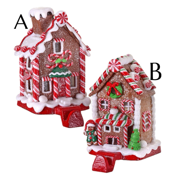 Assorted Gingerbread House Stocking Holder, INDIVIDUALLY SOLD