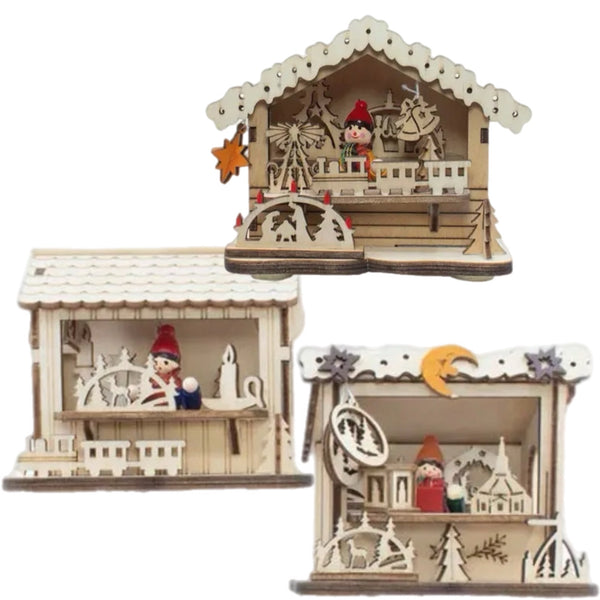 Assorted LED House Figurine, INDIVIDUALLY SOLD