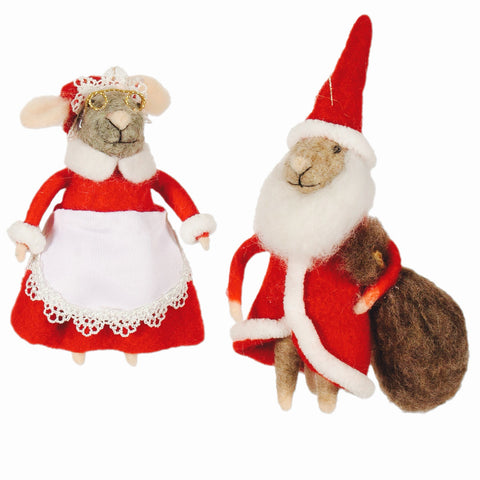 Assorted Santa Mouse Ornament, INDIVIDUALLY SOLD