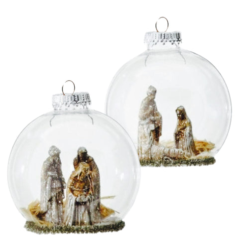 Assorted Nativity Scene Ball Ornament, INDIVIDUALLY SOLD