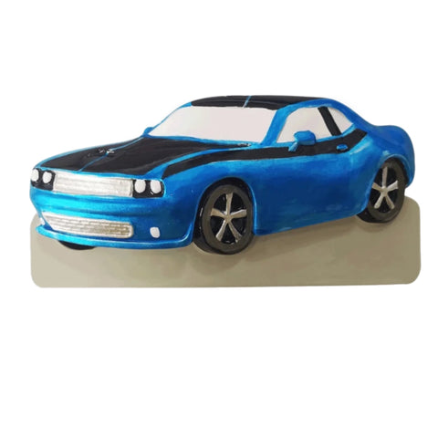 Blue Muscle Car Ornament