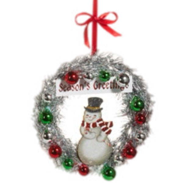Assorted Post Card Wreath Ornament, INDIVIDUALLY SOLD
