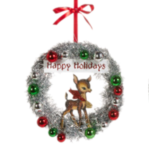 Assorted Post Card Wreath Ornament, INDIVIDUALLY SOLD