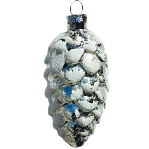 Silver Pinecone Ornament