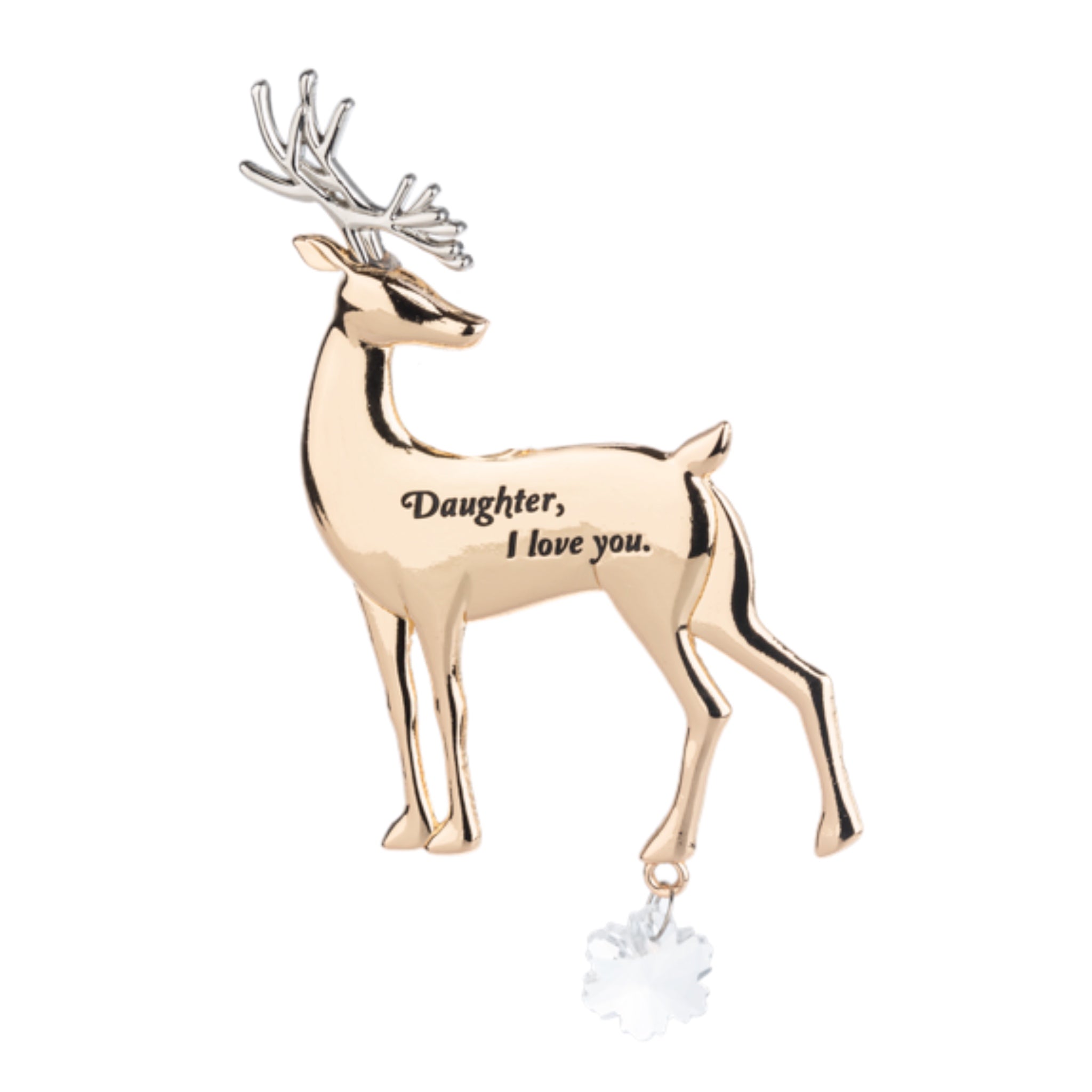 Daughter I Love You Deer Ornament