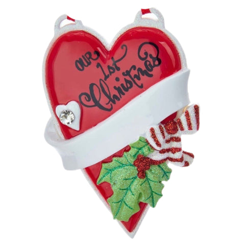 Our 1st Christmas Heart Ornament