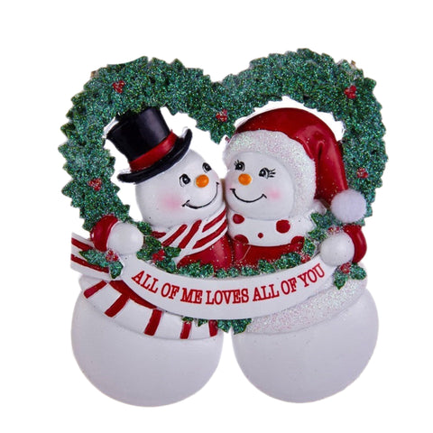 Snowman Couple Ornament