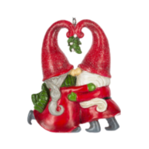 Kissing Gnome Ornament