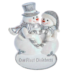 Our First Christmas Snow Couple Ornament