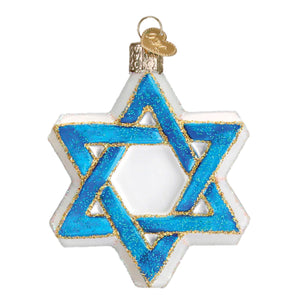 Blue Star Of David Ornament