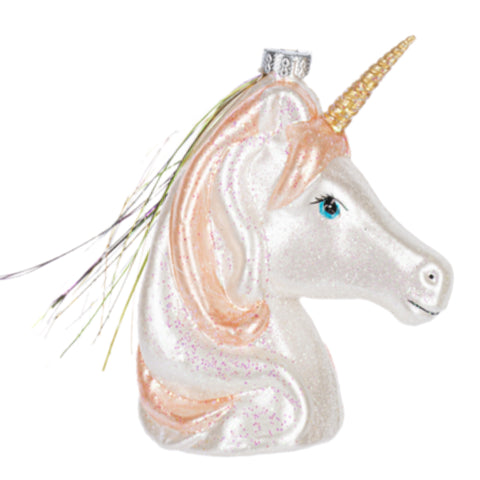 Pastel Unicorn Head Ornament