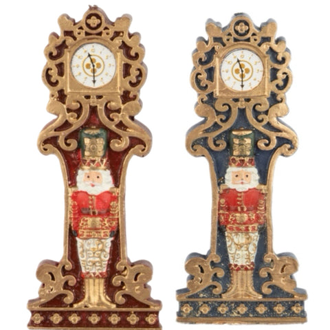 Assorted Nutcracker Grandfather Clock Ornament, INDIVIDUALLY SOLD