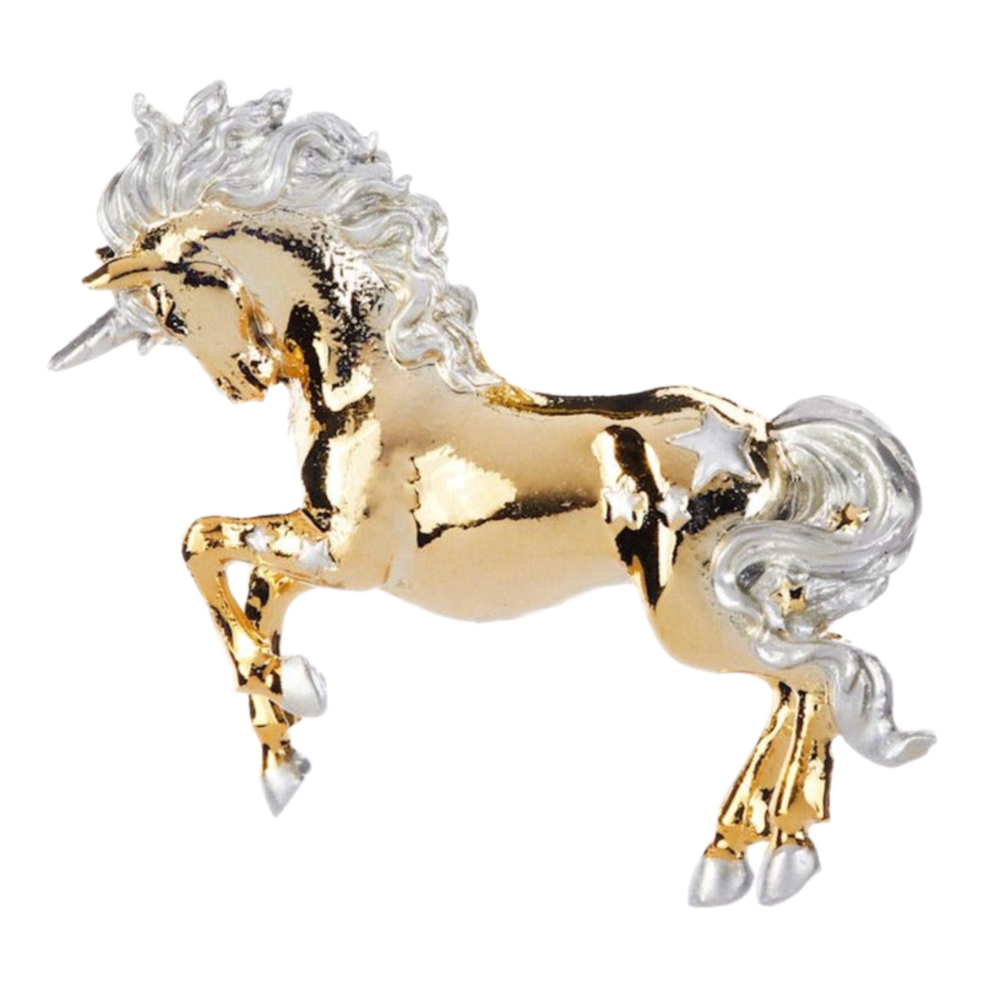 Gold Chrome Unicorn Ornament