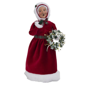 Byer's Choice: Red Velvet Mrs. Claus