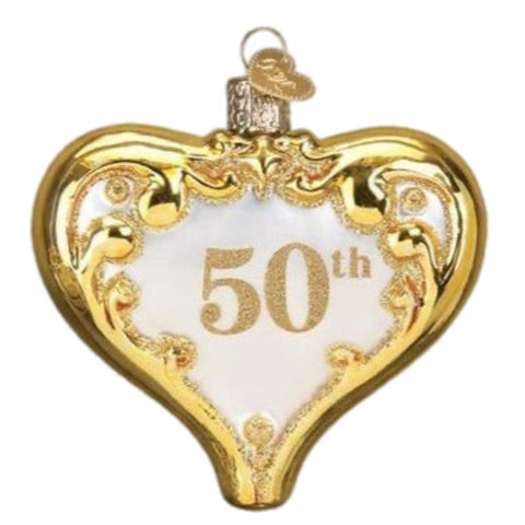 50th Anniversary Heart Ornament