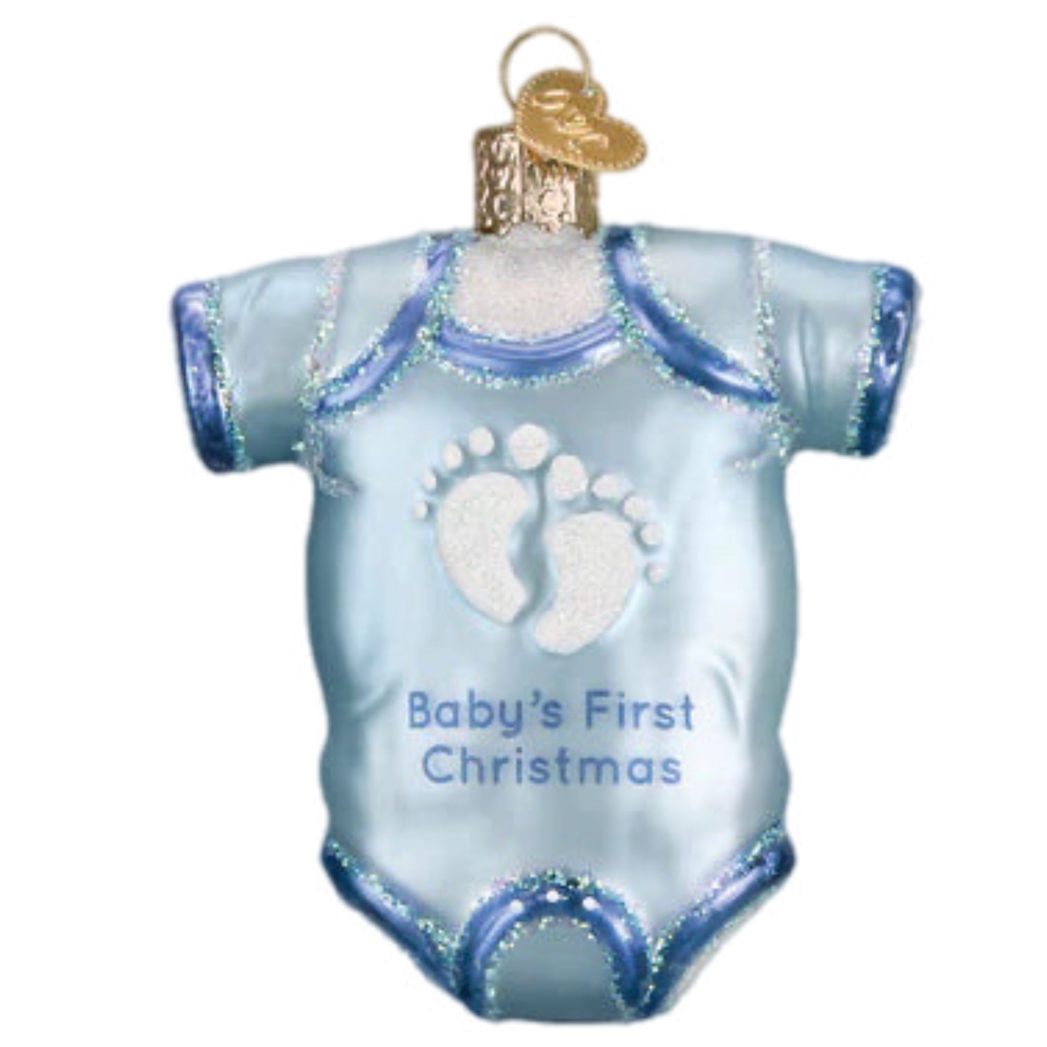 Baby's 1st Christmas Onesie Ornament: Boy