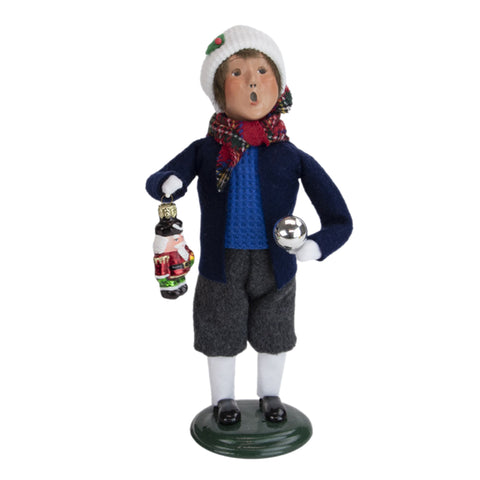 Byers Choice: Boy With Nutcracker Ornament